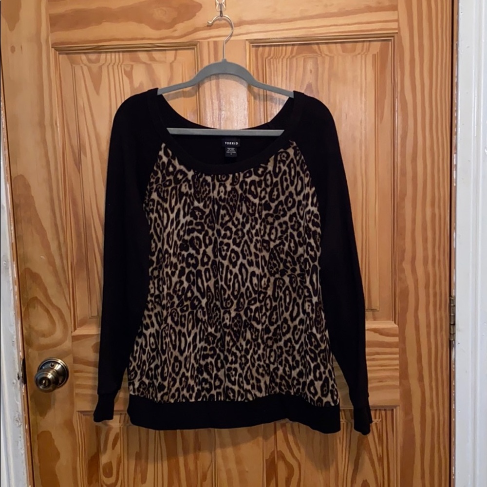 Leopard-front sweatshirt from Torrid